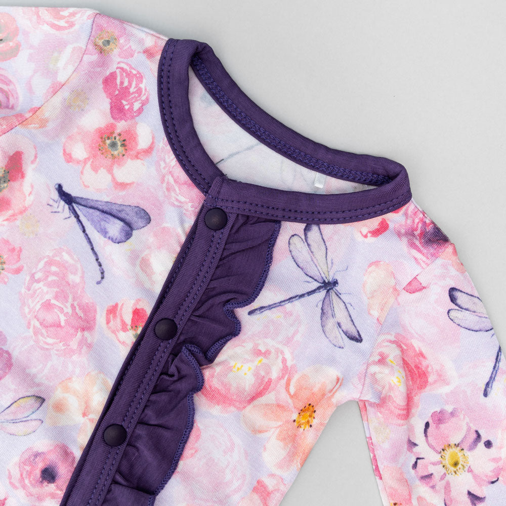 Elmerial Bamboo Ruffle Convertible Footie