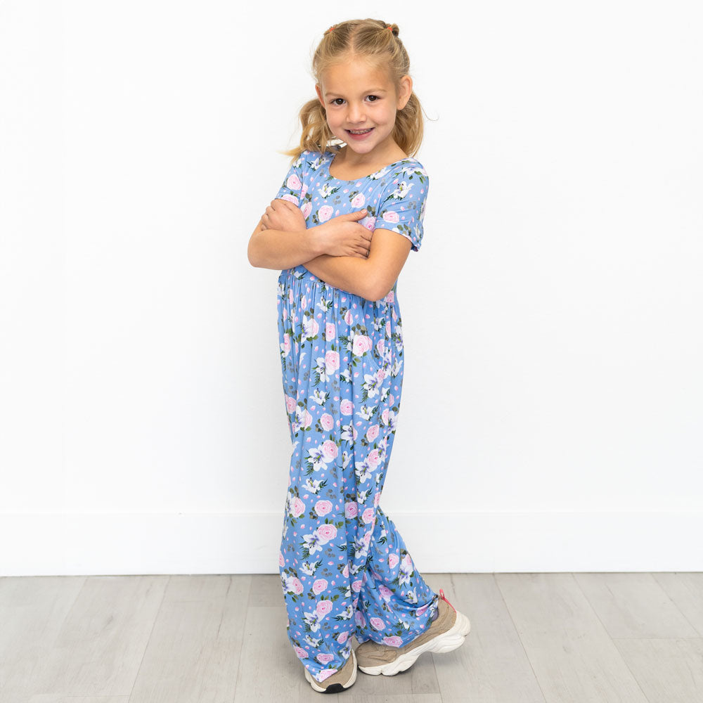 Lillian Floral Bamboo Leggy Romper