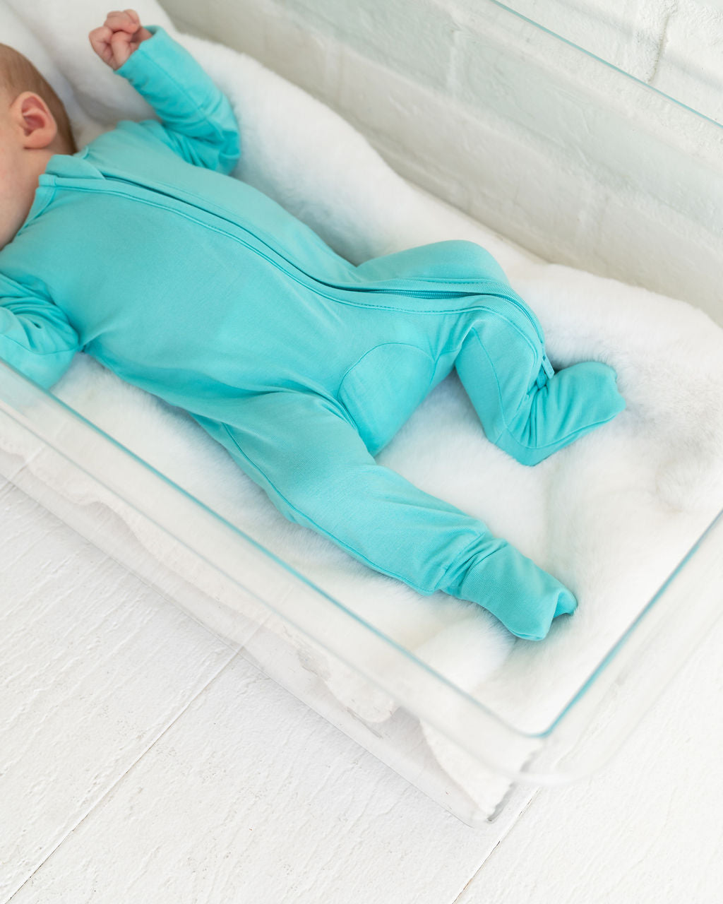 Lagoon Solid Bamboo Convertible Footie