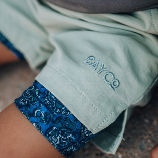 Sage + Pirate Ink Hybrid Shorts