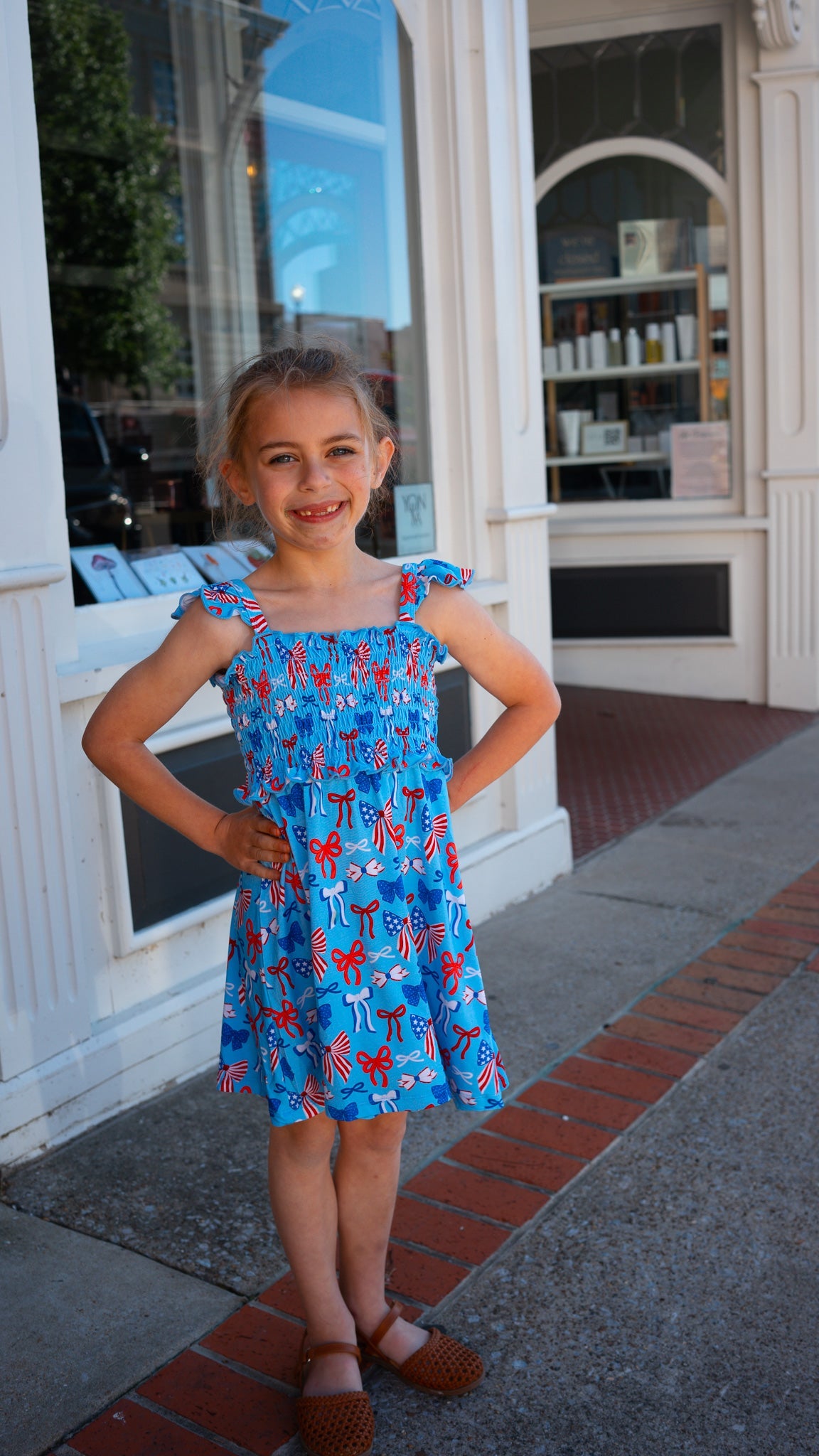 Fourth of July Smocked Dress "All American Girl"