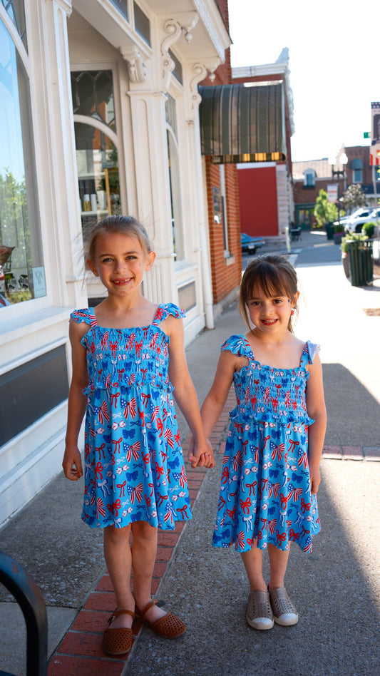 Fourth of July Smocked Dress "All American Girl"