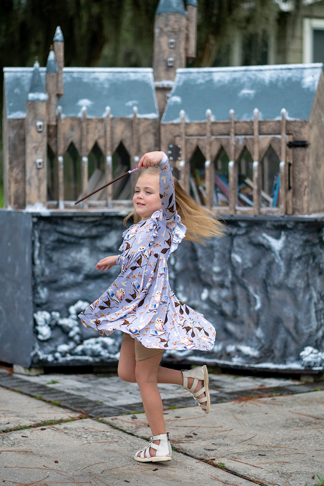 Yer A Wizard Long Sleeve Ruffle Twirl