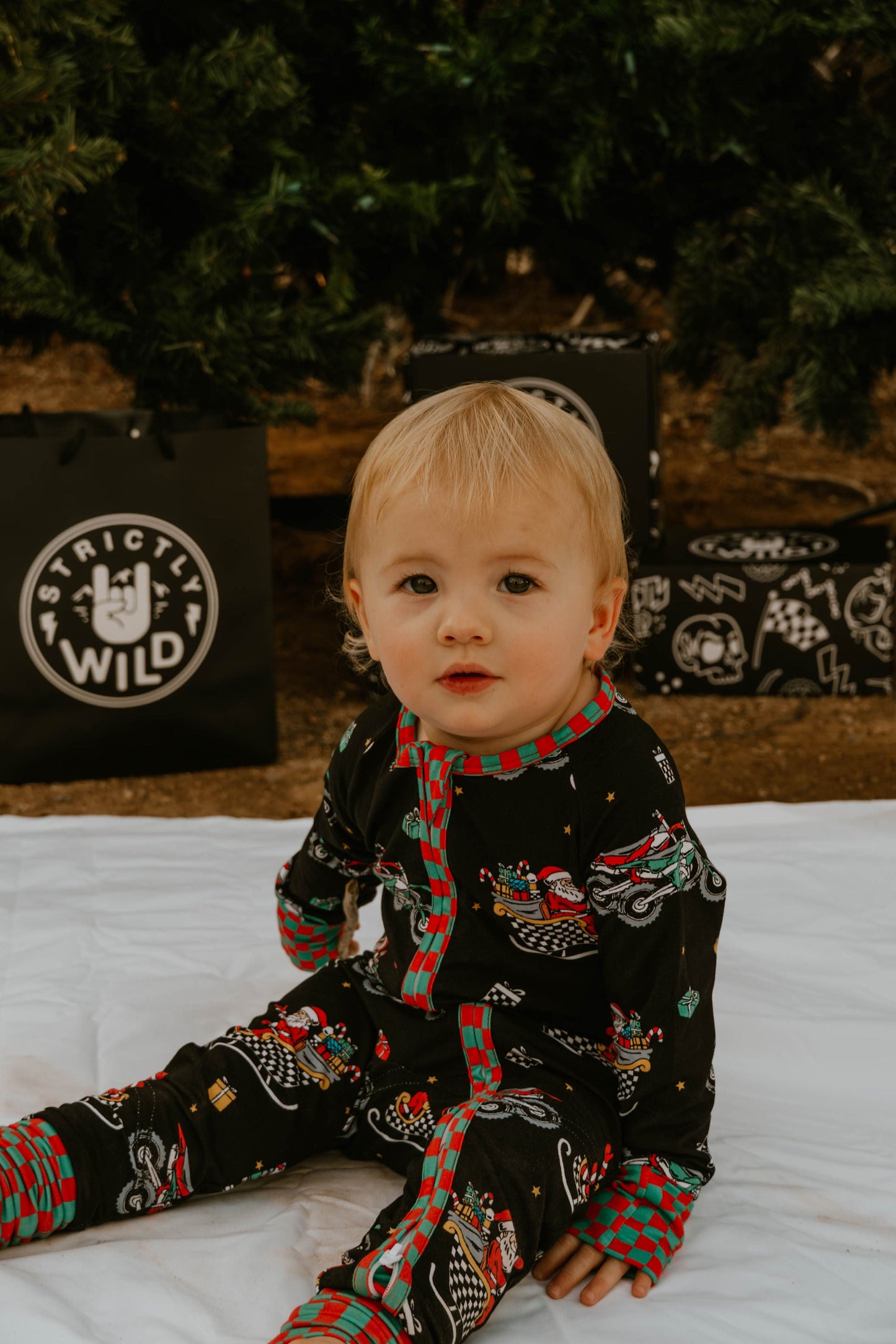 Santas Speedy Sleigh Zip Up Pajamas