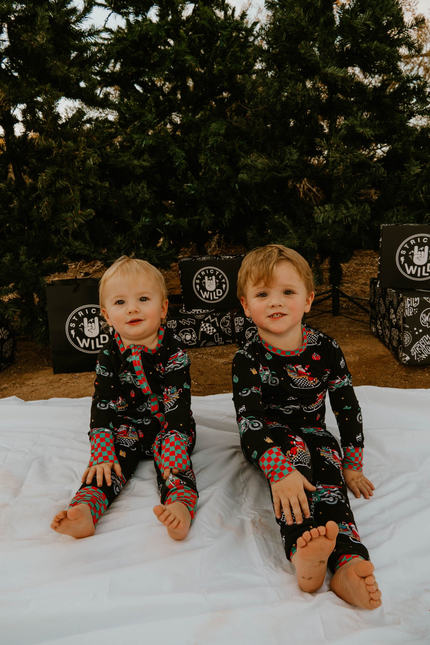 Santas Speedy Sleigh Zip Up Pajamas