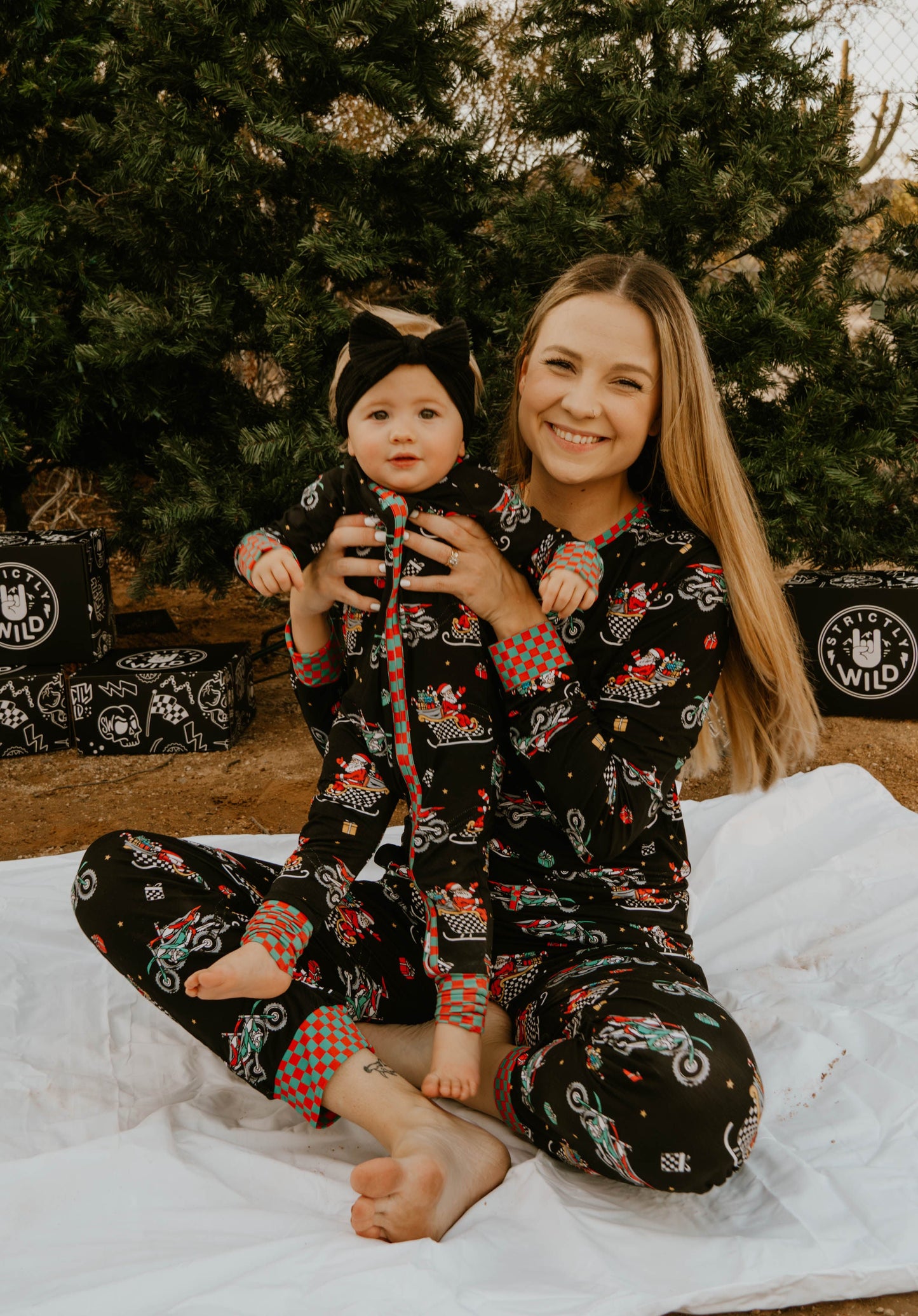 Santas Speedy Sleigh Zip Up Pajamas