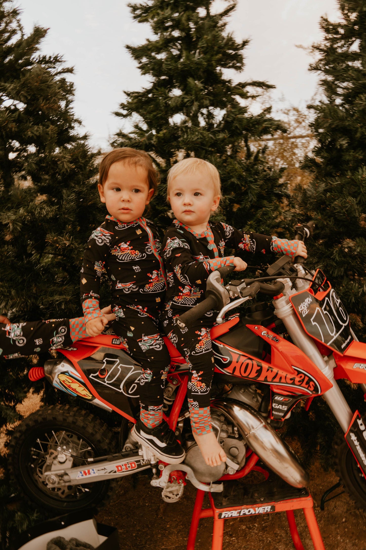 Santas Speedy Sleigh Zip Up Pajamas