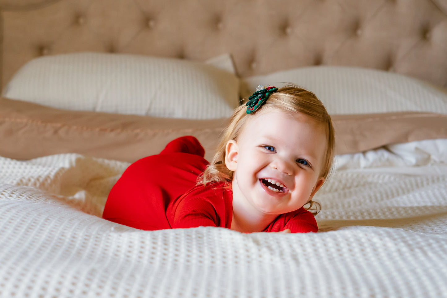 Crimson (Red) Ribbed Romper BDLJ