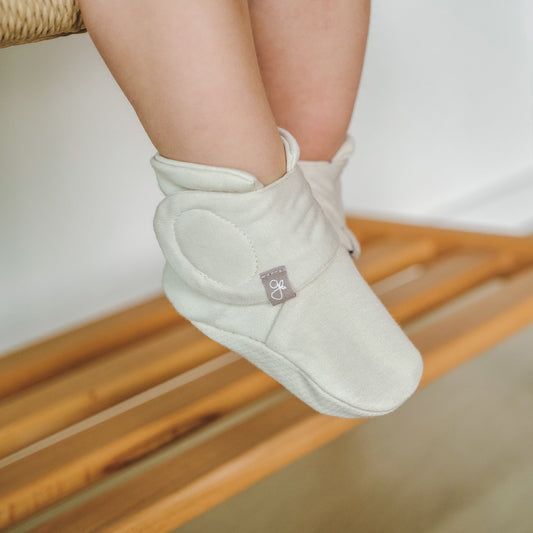 STAY ON BOOTS | BIRCH — Bamboo Organic Cotton Blend, 0–12M