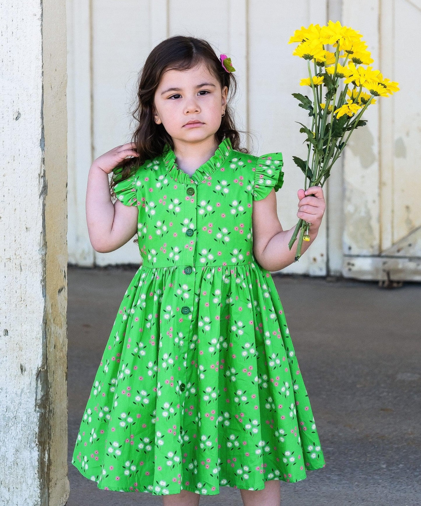 Daisy Meadow Vintage Glen Park Dress w/ Hair Bow