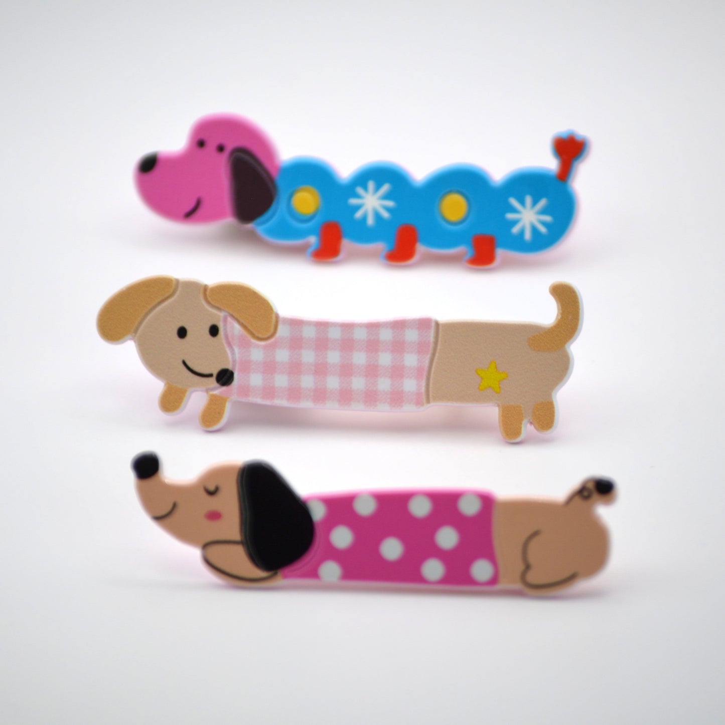 Cute Puppy Dog Hair Clips (Set of 3)