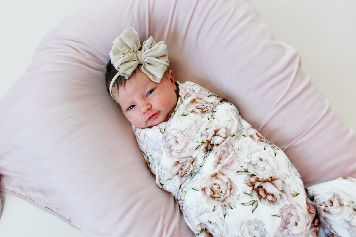 Skinny Mini Ruffled Headband- Champagne
