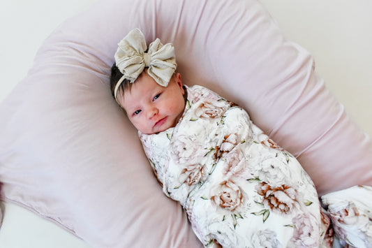 Skinny Mini Ruffled Headband- Champagne