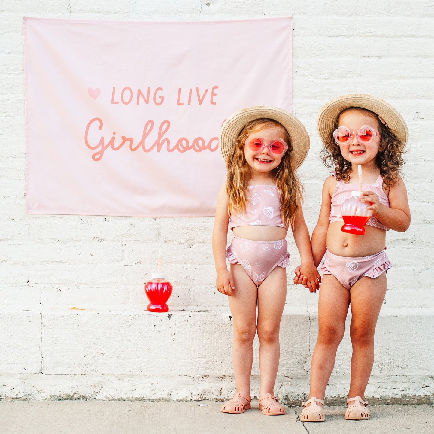 {Petal Pink} Heart Long Live Girlhood Banner