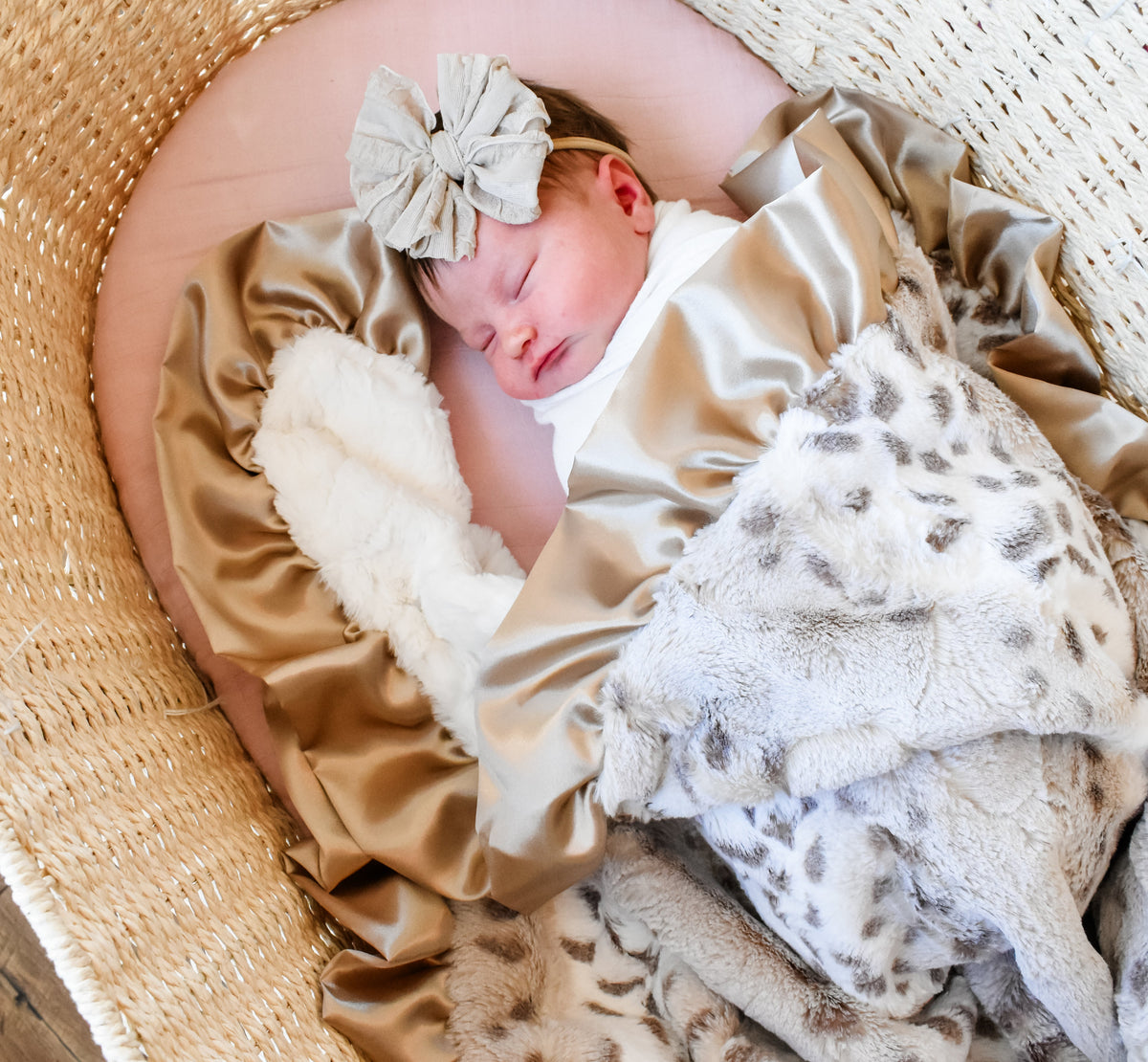 Skinny Mini Ruffled Headband- Champagne