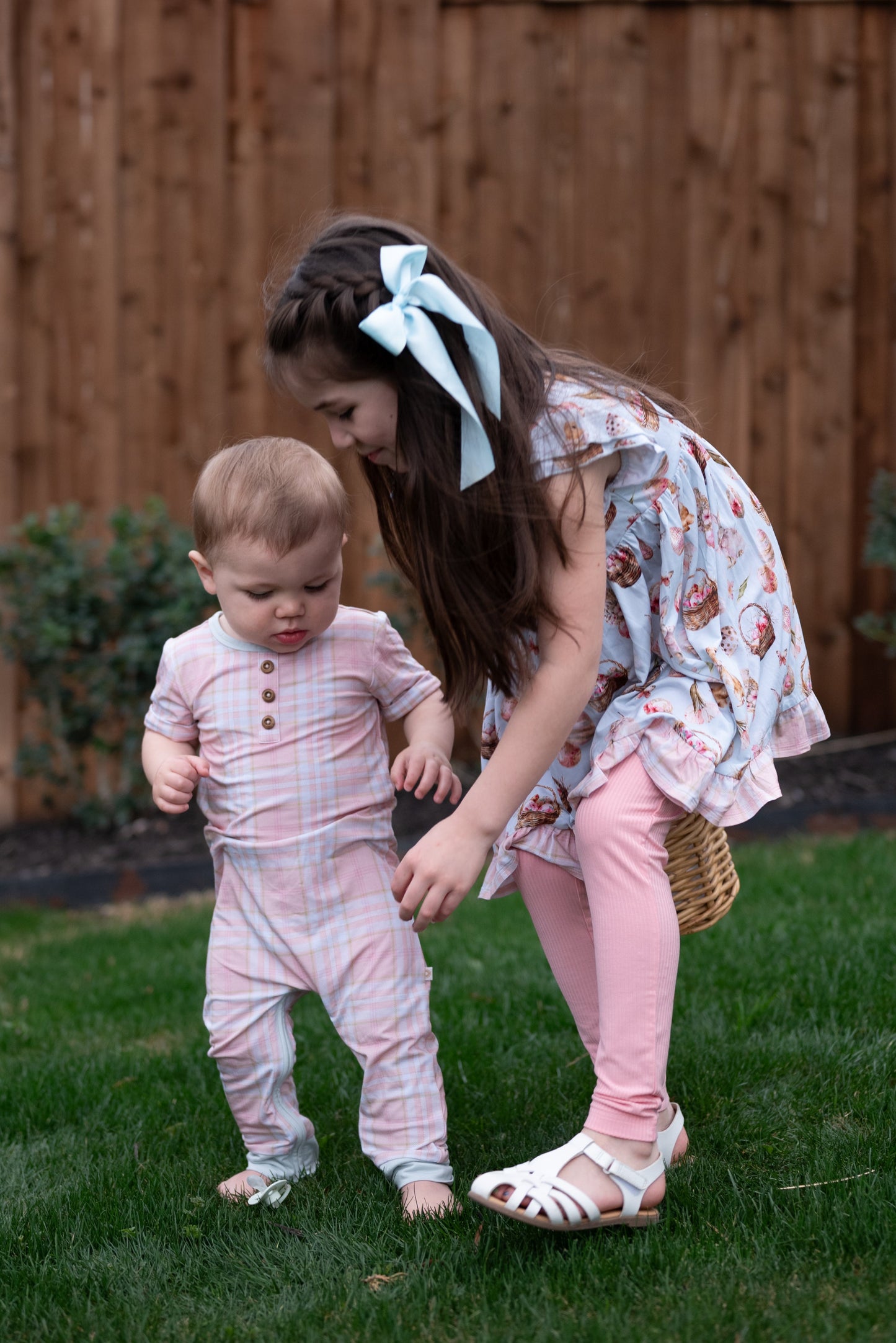 Bunnies & Blooms Peplum + Leggings Set