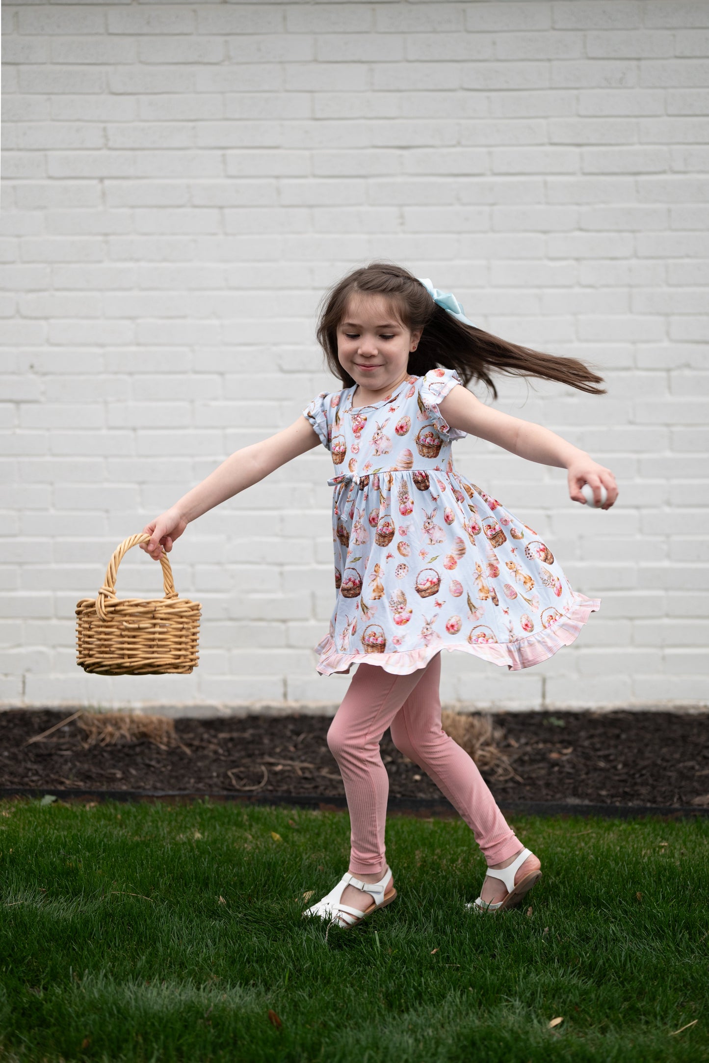 Bunnies & Blooms Peplum + Leggings Set