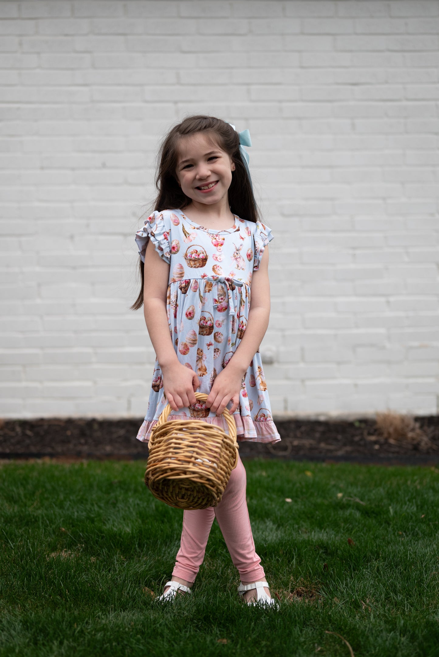 Bunnies & Blooms Peplum + Leggings Set