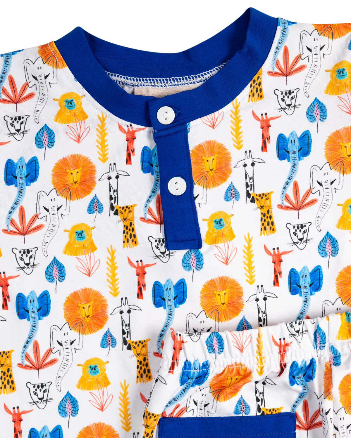 Safari Fun Short Sleeve Knit Pajama Set- FINAL SALE