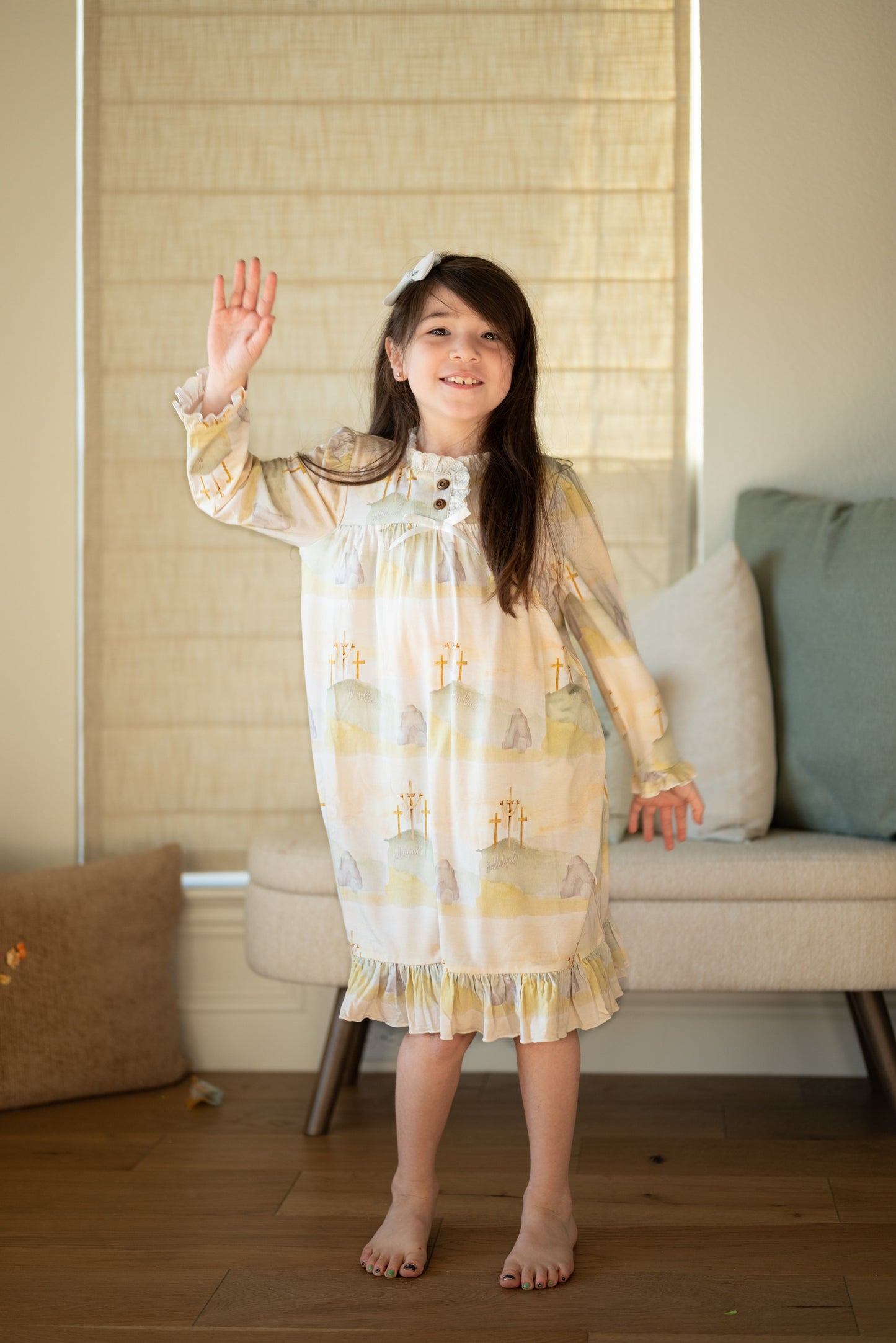 He Is Risen Long Sleeve Morning Gown