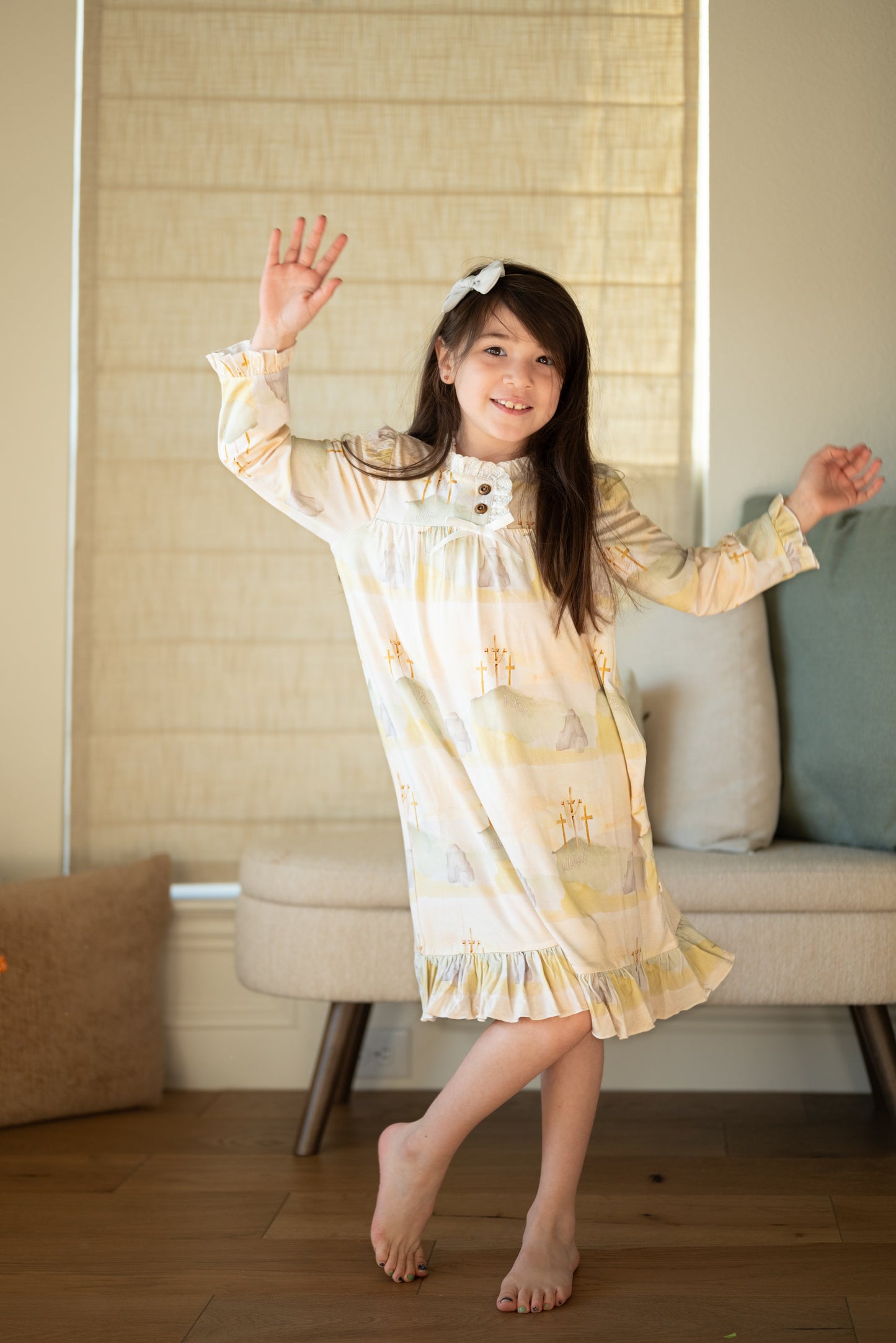 He Is Risen Long Sleeve Morning Gown