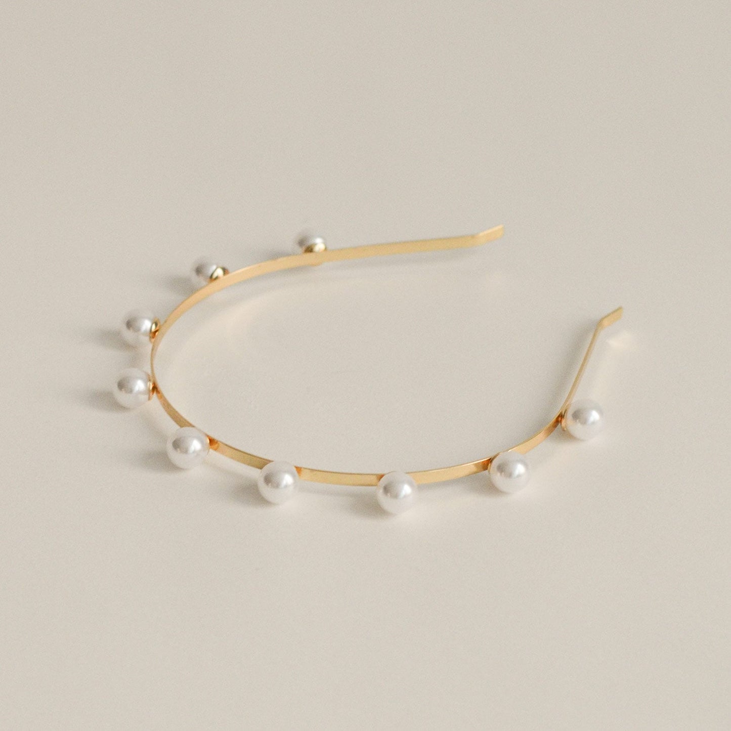 Metal with Plastic Pearl Headband