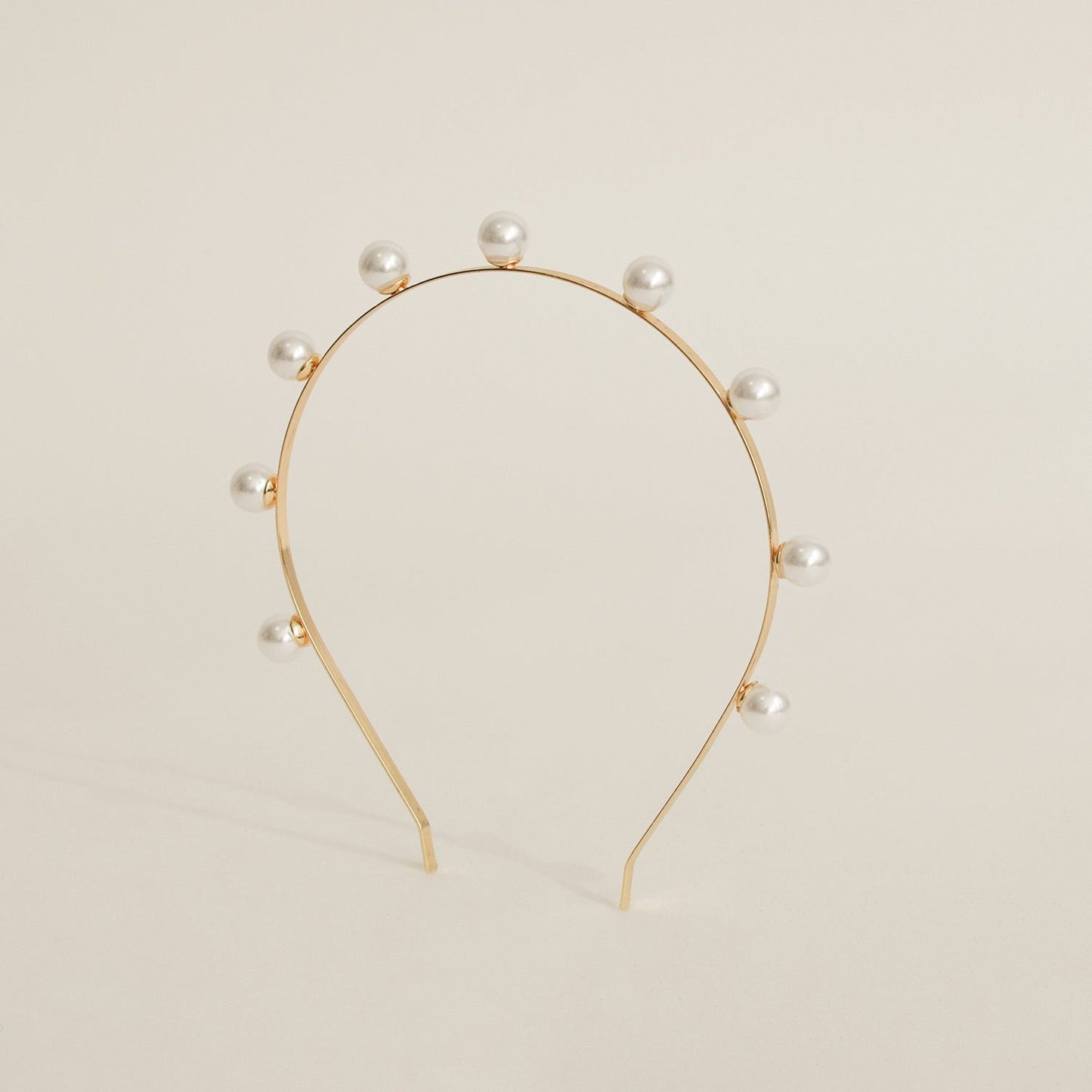 Metal with Plastic Pearl Headband