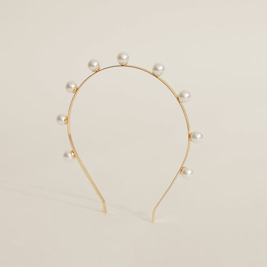 Metal with Plastic Pearl Headband