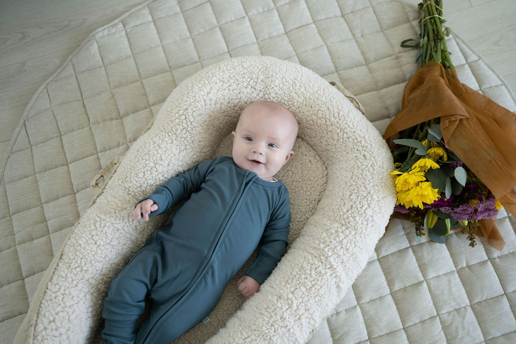 Cadet (Blue) Ribbed Romper BDLJ