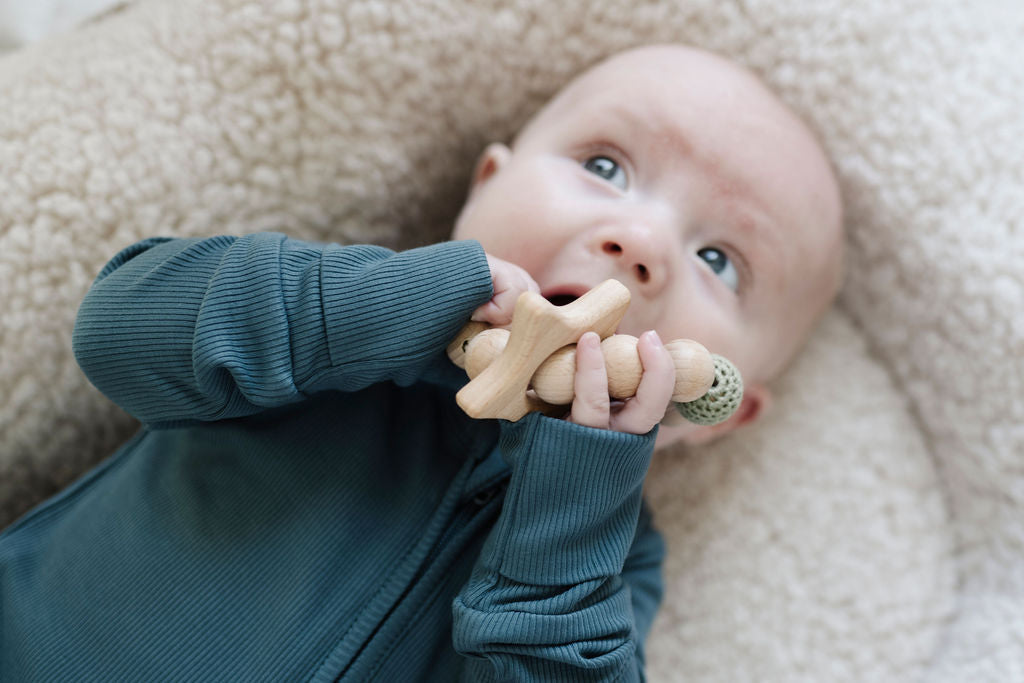 Cadet (Blue) Ribbed Romper BDLJ