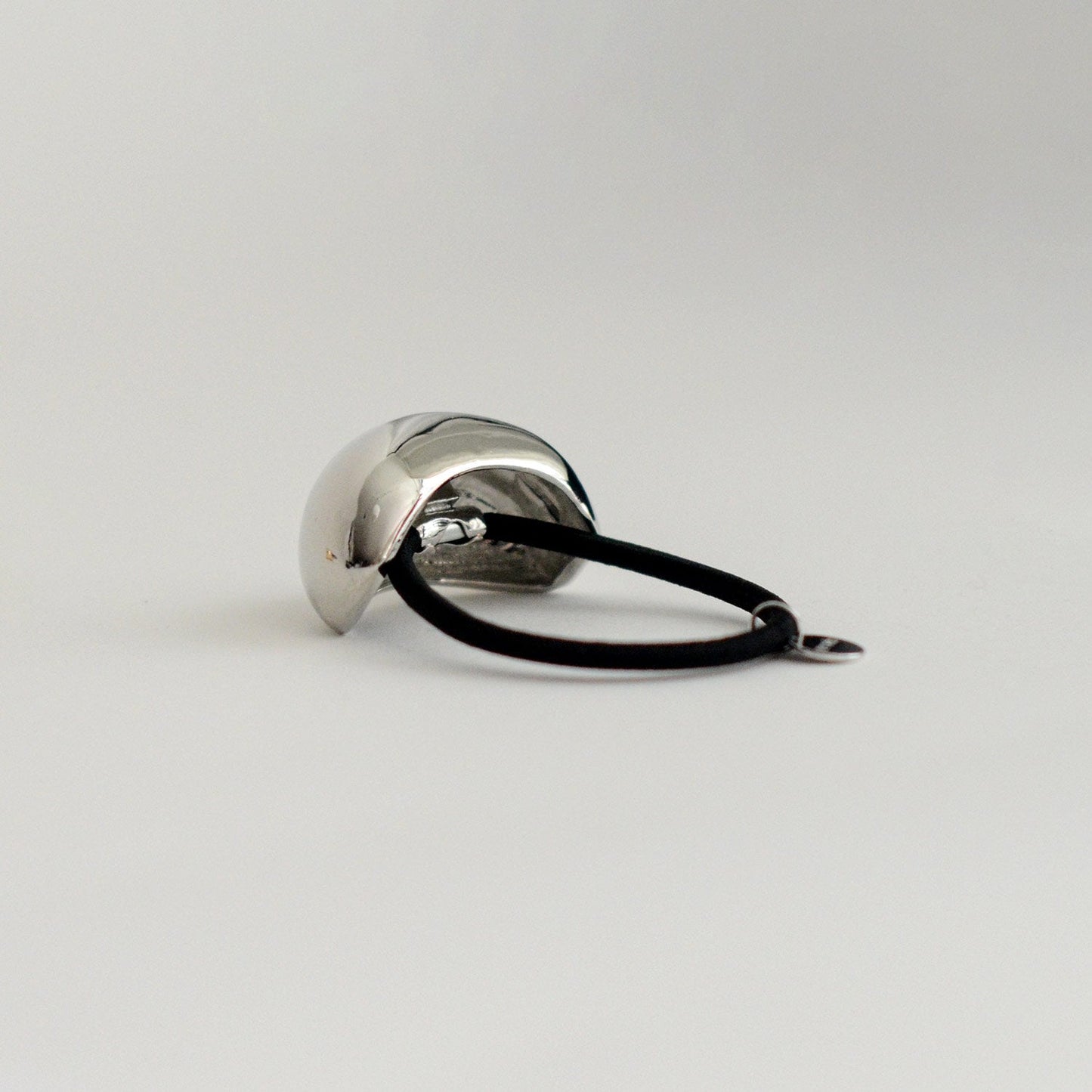 Bold Crescent Metal Cuff Hair Tie | Silver