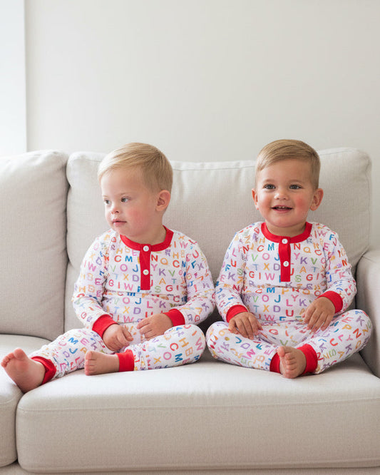 ABC Knit Pajama Set- FINAL SALE
