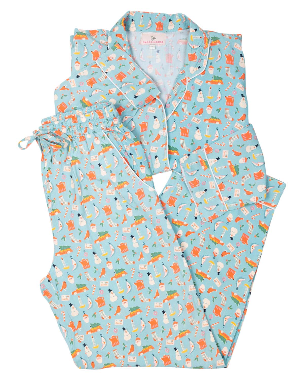 Vintage Christmas Toys Button Down Ladies Pajama- FINAL SALE