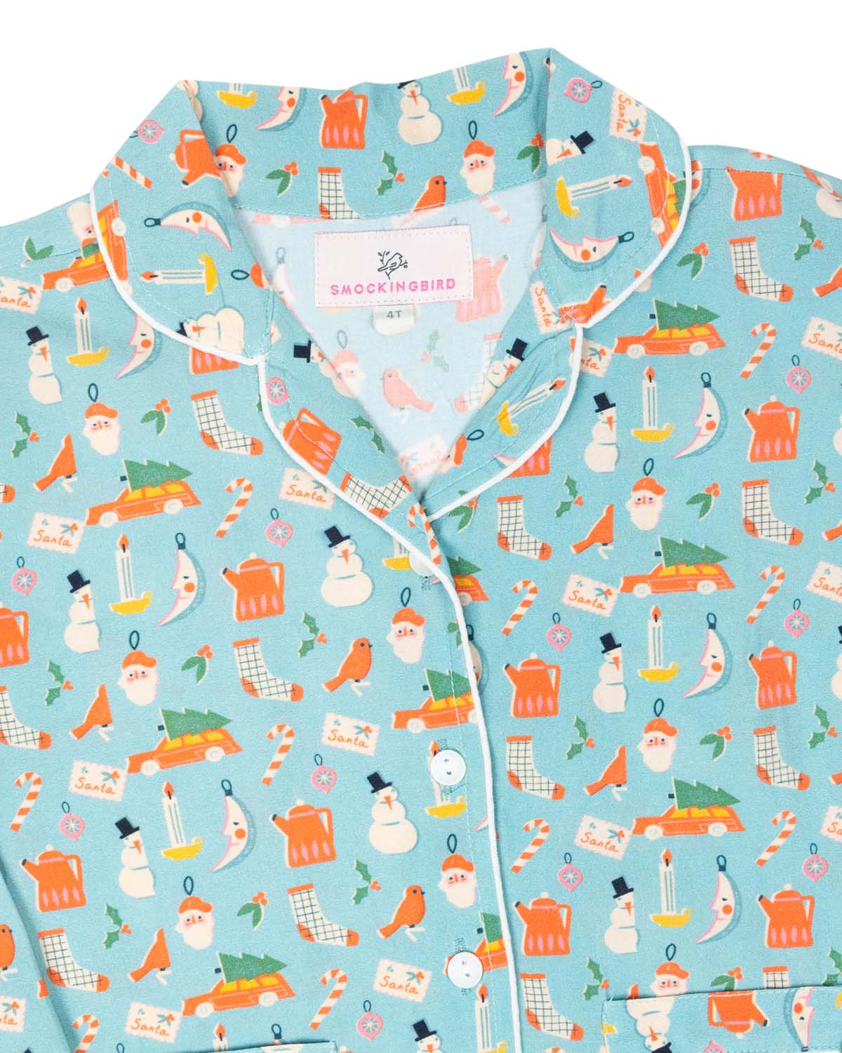 Vintage Christmas Toys Button Down Ladies Pajama- FINAL SALE
