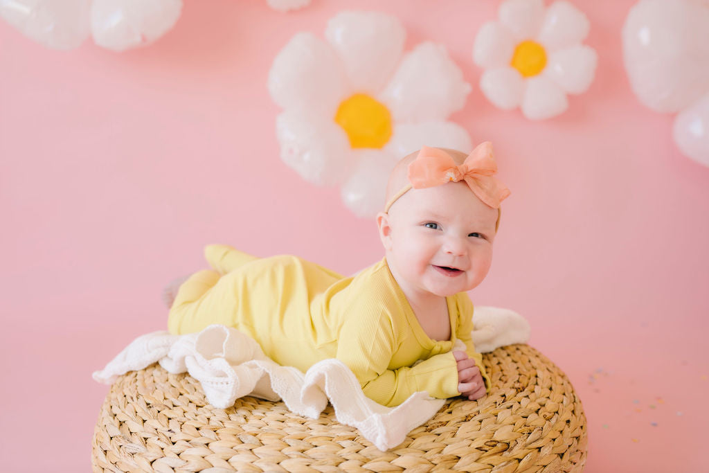 Lemon Meringue (Yellow) Ribbed Romper BDLJ