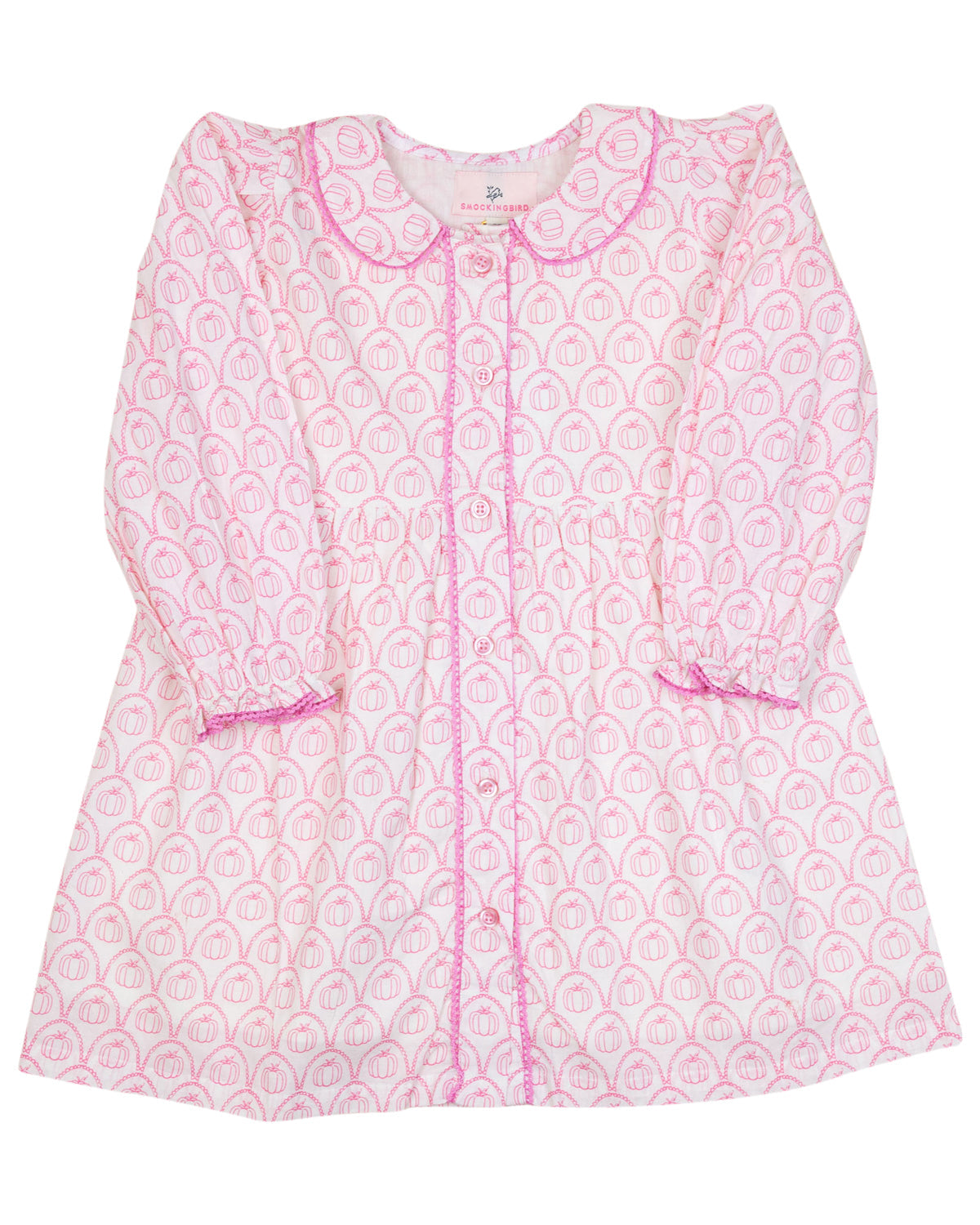 Pumpkin Scallop Print Dress- FINAL SALE