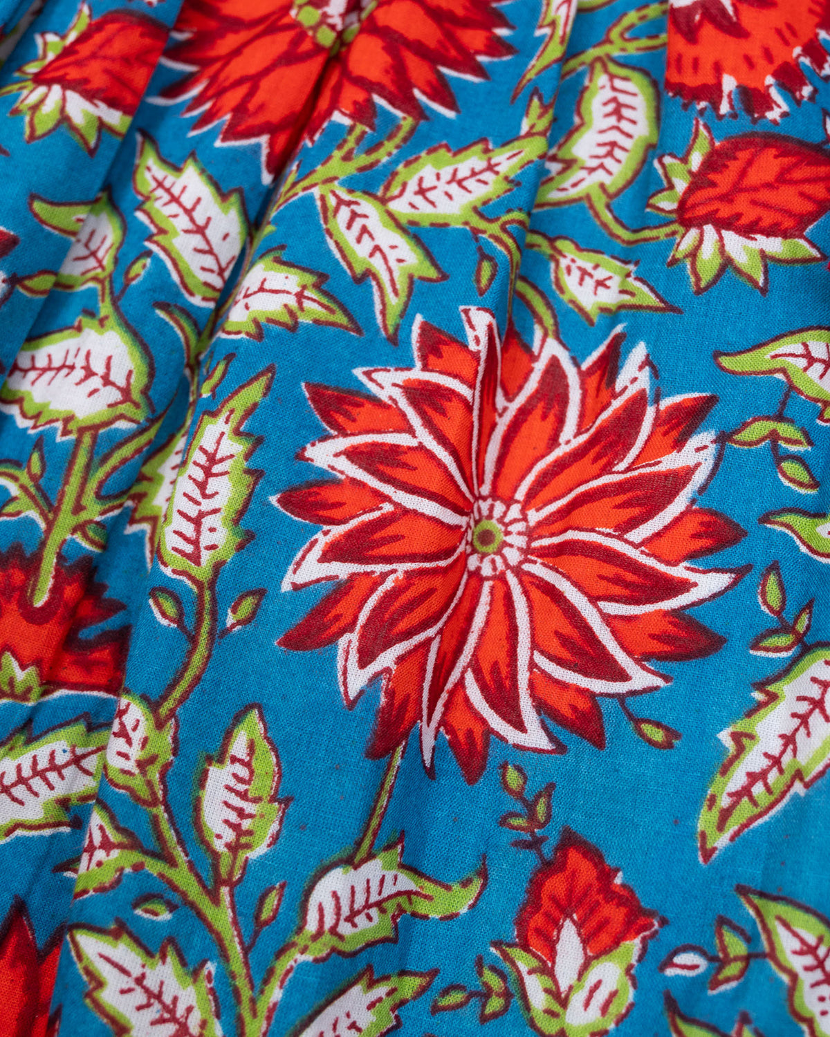 Fall Red Floral Print Dress