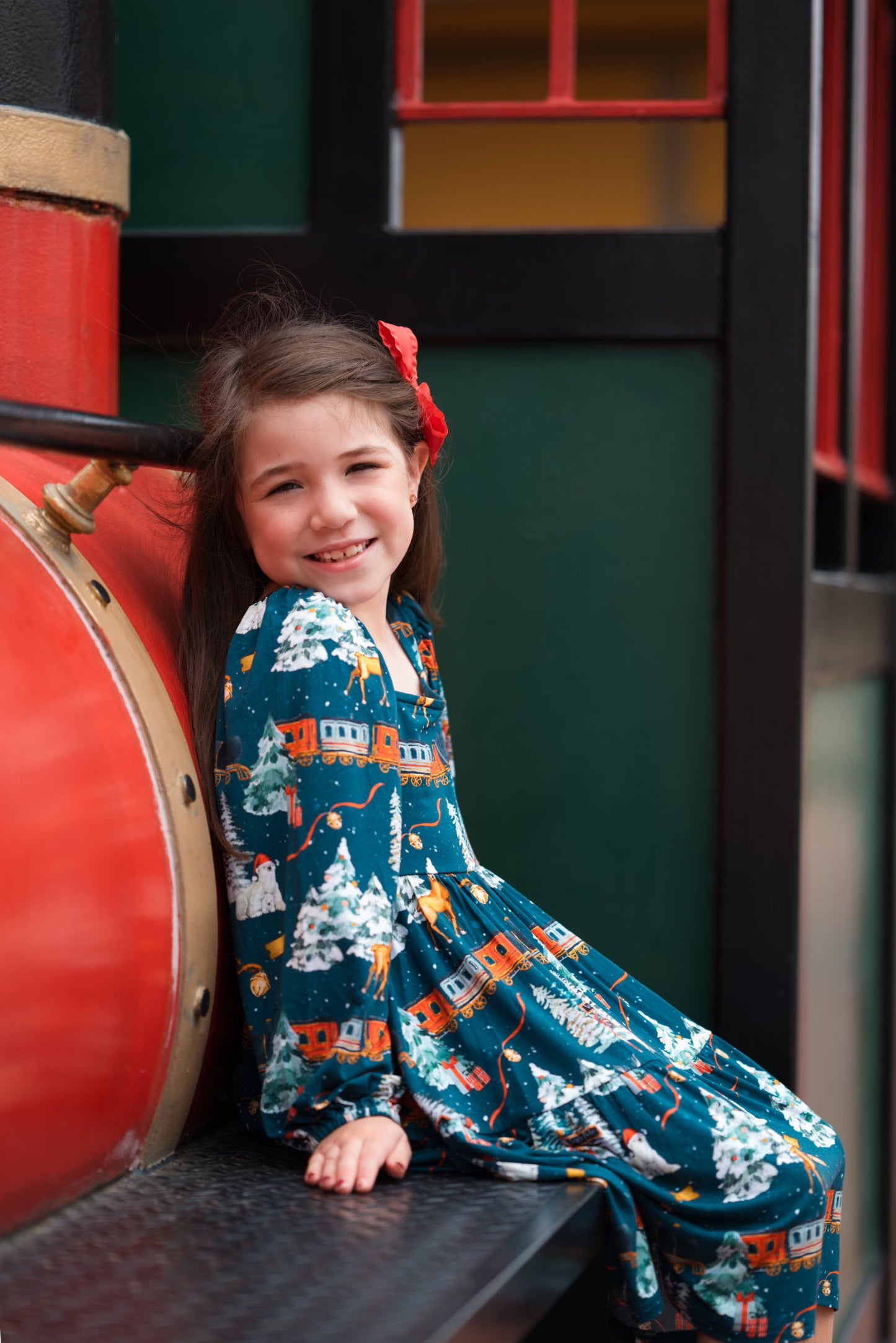 North Pole Express Twirl Dress