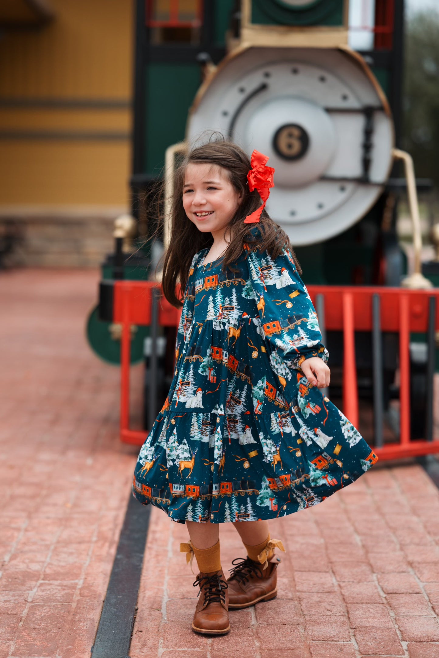 North Pole Express Twirl Dress