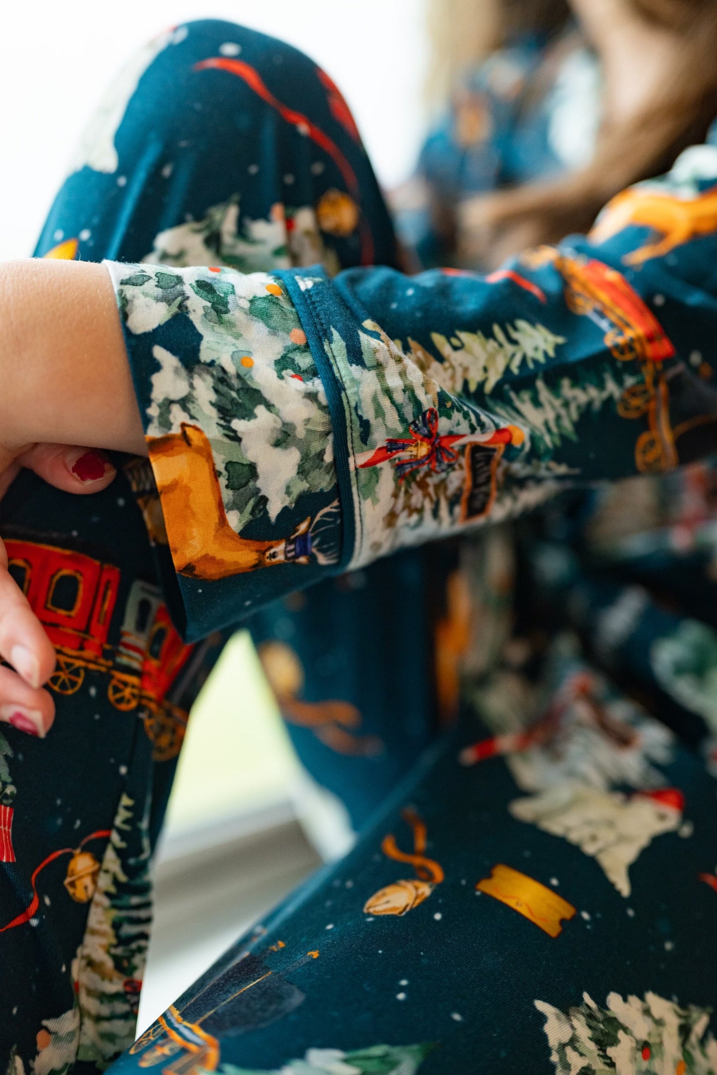 North Pole Express Traditional Button-Down pajamas