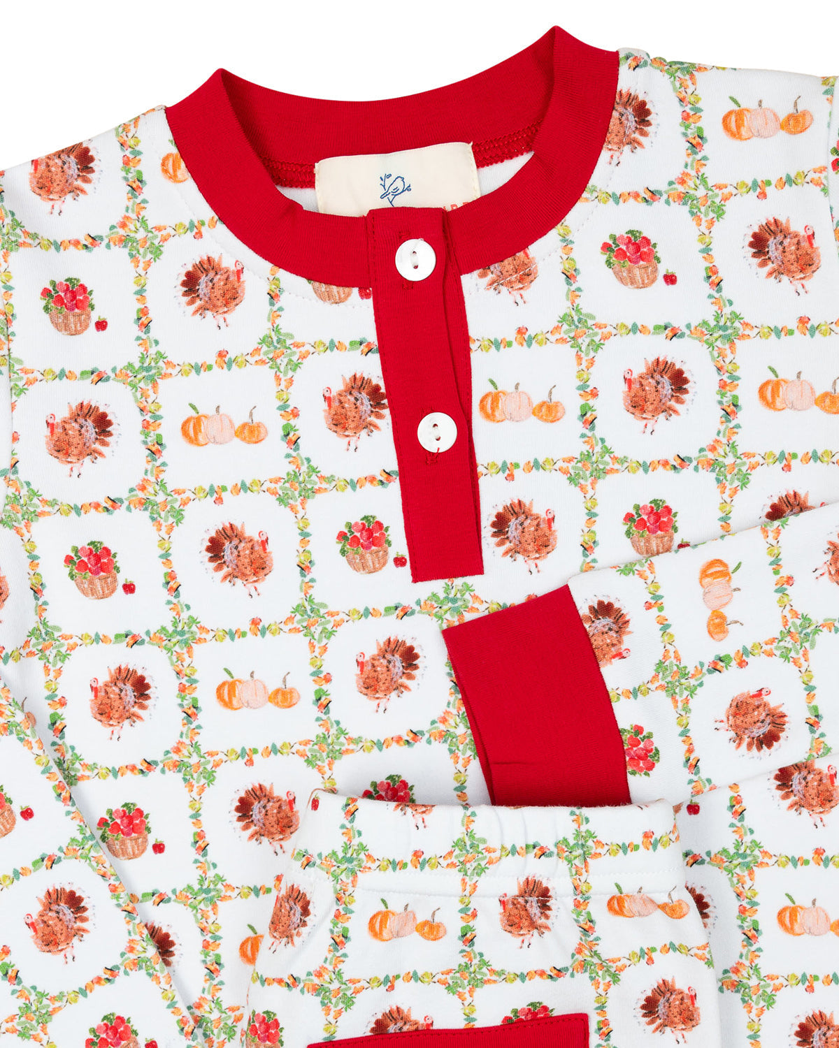 Turkey Time Tartan Knit Pajama Set