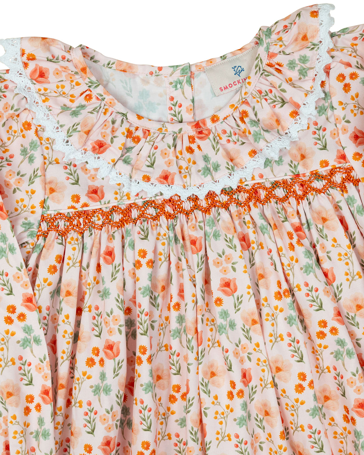 Fall Floral Smocked Dress
