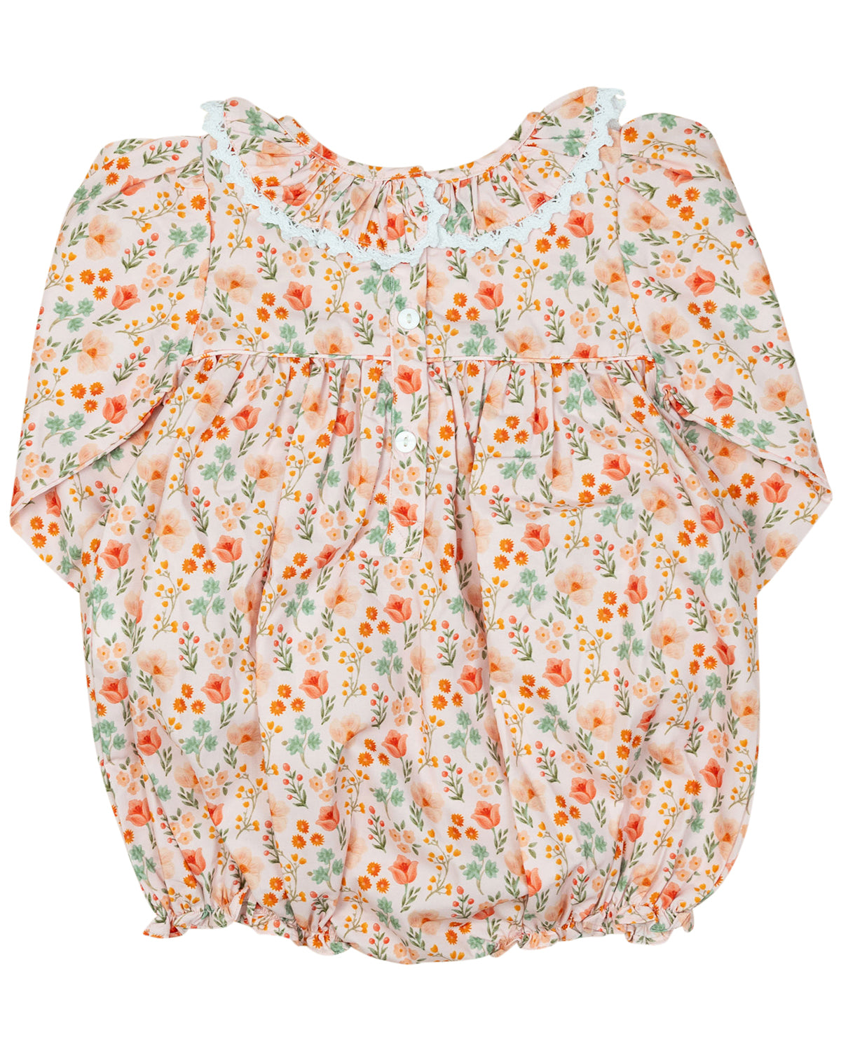 Fall Floral Smocked Bubble