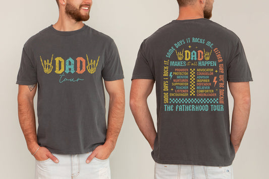 Dad Tour, Rock and Roll, Music, Concert, Father's Day, Fatherhood, Some Day It Rocks Tshirt Comfort Colors T-Shirt
