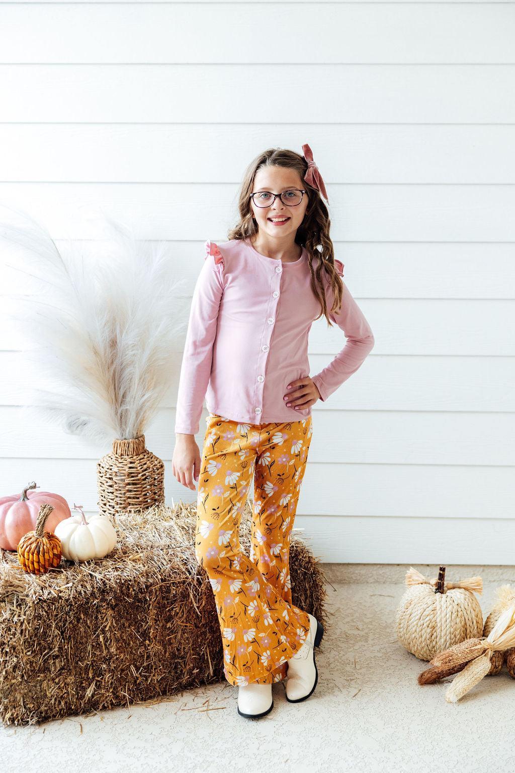 Dandelions in Ribbed Velvet Bells