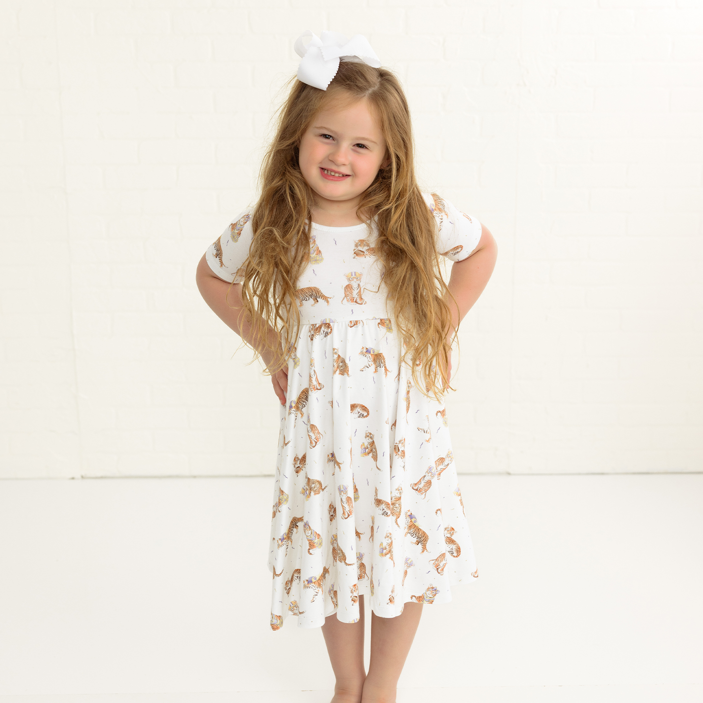 MVC: Louisiana Tigers Organic Cotton Twirl Dress