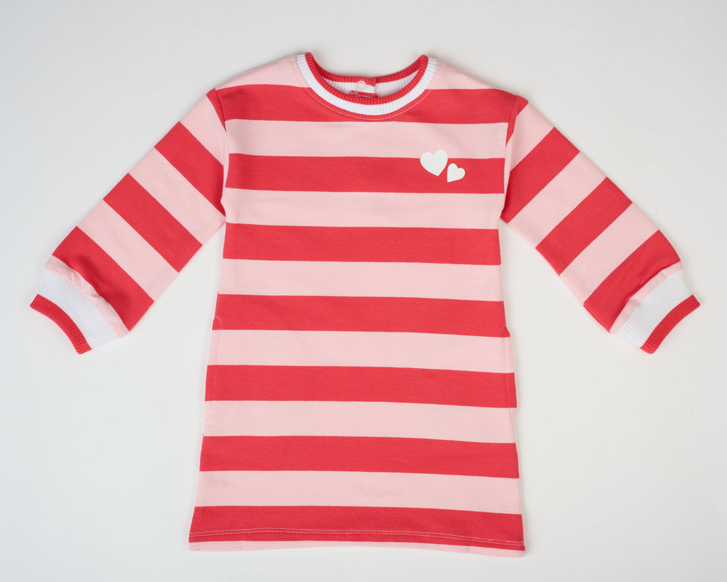 Heartbeat Stripe Sweatshirt Dress