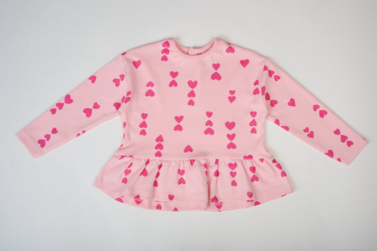 Pink-on-Pink Hearts Top