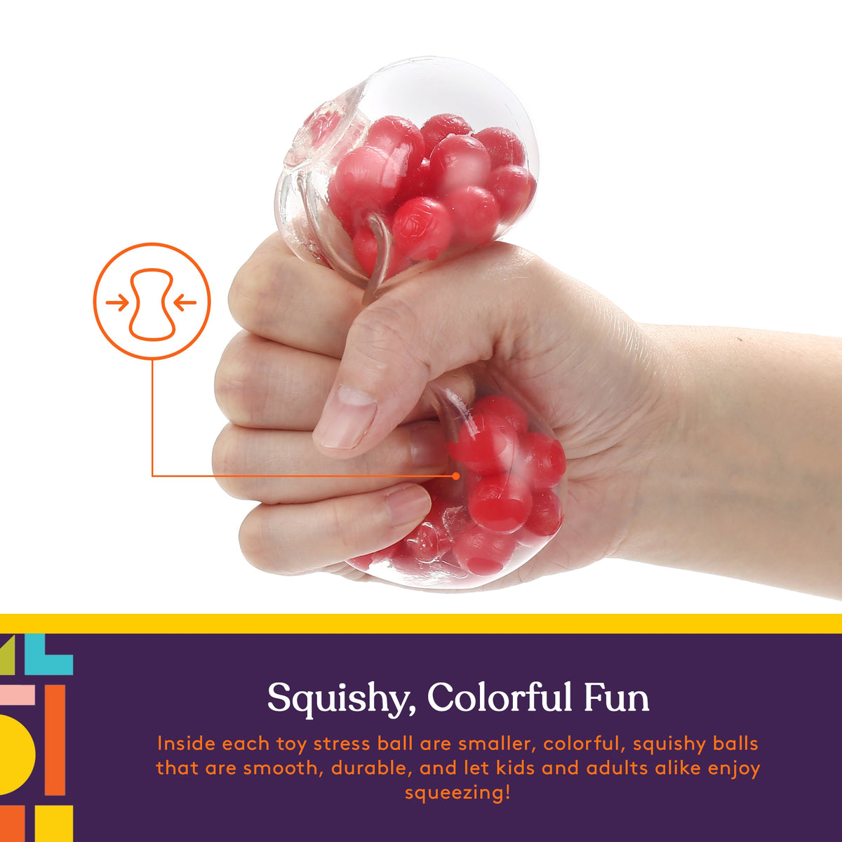 Squishy Stress Balls 6-Pack – Colorful Sensory Fidget Toys for Stress Relief, Anxiety Relief, Focus & Relaxation for Kids and Adults