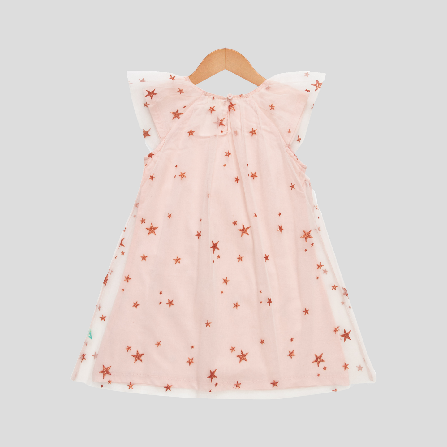 Starry Tulle Sleeveless Dress for Toddler - Peach